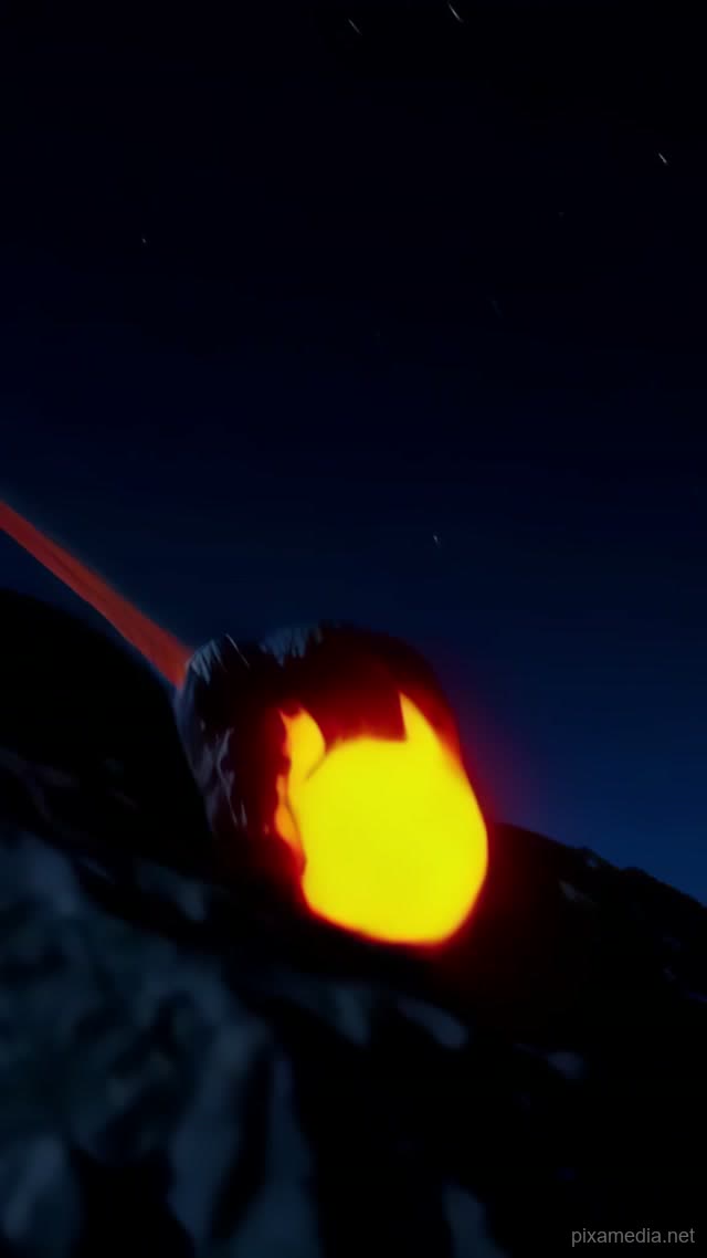 Volcanic Fireball's Descent - Fire & Explosions AI stock